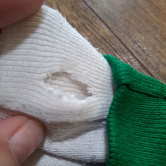 VTG Christmas Snow Tree Sweatshirt Cardinal Puffy Granny Womens 2X USA READ - Picture 5 of 8